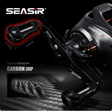 Carretilha Seasir Cast X2 6 + 1 7.3:1 9Kg
