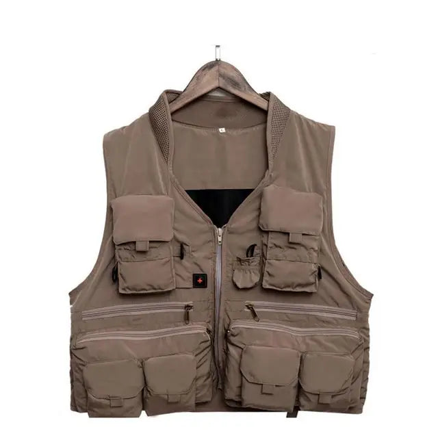 Colete multifunções masculino com bolsos