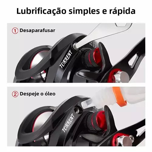 Carretilha Piscifun Torrent, Recolhimento 5.3:1/7.1:1, 228g Peso, 8.1kg Arrasto